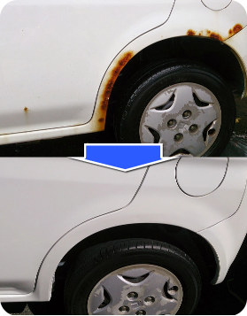 自動車の傷の修理